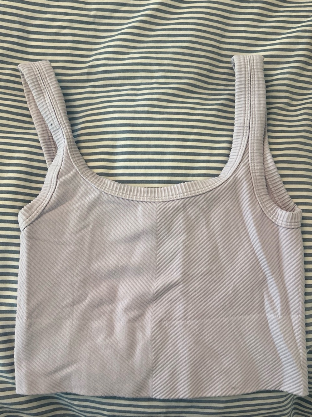 Nikibiki Lavender Ribbed Square Neck Tank